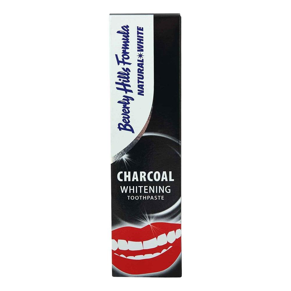 Beverly Hills Natural White Whitening Toothpaste with Activated Charcoal, 100ml
