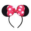 Handmade Mouse Ears Headband for Women and Girls Polka Dot Bow Minnie Ears Costume Accessories Hair Hoop Party Headwear