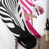 Djurrandigt Zebra Hjärtformat Tyllgardiner För Vardagsrum Genomskinlig Gardin Sovrum Voile Dekorativa Fönsterbehandlingar