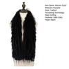 Women Scarf Solid Color Imitation Turkey Feathers Long Scarf Autumn Winter Warm Scarf Daily Party Street Wear