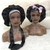 Double Layer Sleeping Bonnet with Diamond Silk Designer Bonnets with Long Tie Satin Hair Bonnet