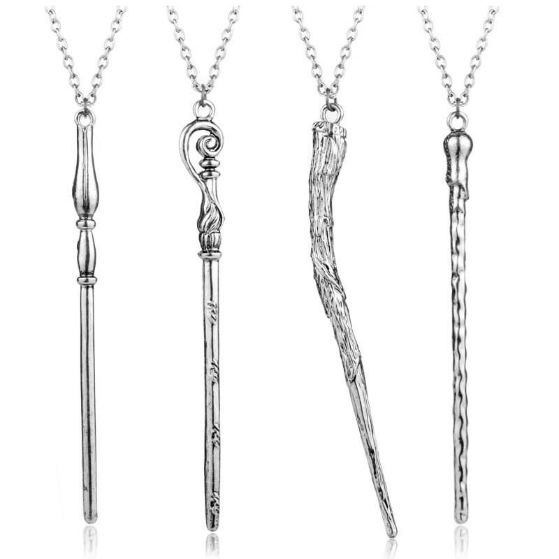 Harry Luna Potter Fleur Bellatrix Ron Magic Wand Pendant Necklace Gift Kids
