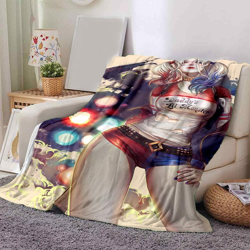 

Harley Quinn Daddy s Lil Monster Tank Top - DC Comics Inspired Costume ShirtPrint Blanket, Soft Blanket For Sofa Office Bed And Travelling 130cm×150cm（50in×60in）