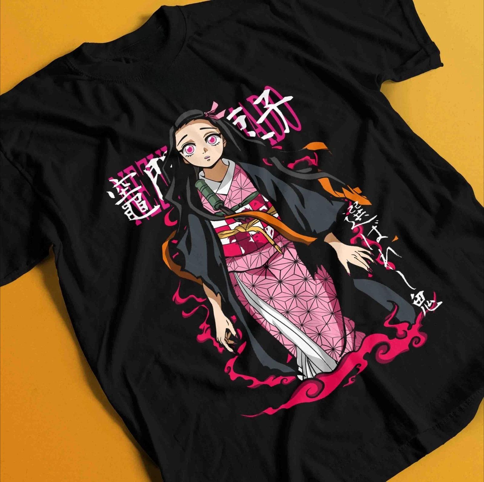 

Demon Slayer Shirt Nezuko Tshirt Tanjiro TShirt Muzan Doma Tee Inosuke Zenitsu Summer Unisexs and Womens Breathable Tshirt Top S
