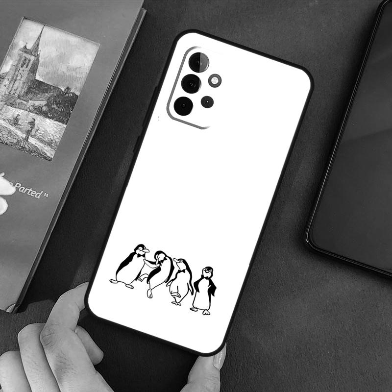 Cartoon Penguin Cover For Samsung Galaxy A54 A52S A52 A32 A22 A12 A72 A33 A53 A73 A14 A70 A51 A71 Case