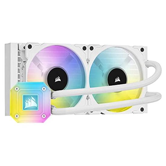 CORSAIR Integrated Simple Water Cooling CPU Cooler 240mm iCUE H100i ELITE CAPELLIX White CW-9060050-WW