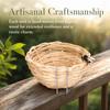 4Pcs Hook Design Bamboo Bird Nest Hand Woven Weaving Bird House Bird Nest With Hook  Cockatiels