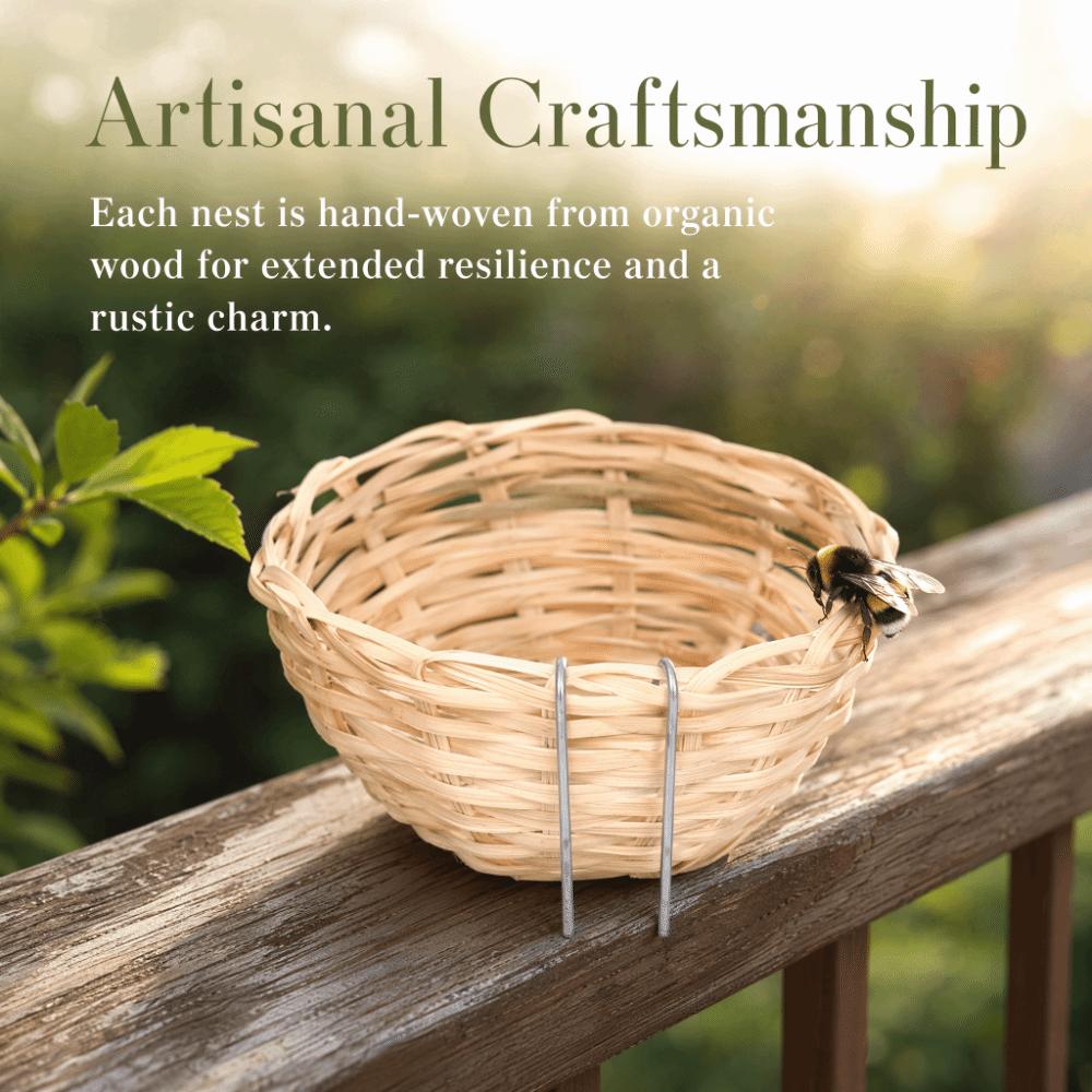 4Pcs Hook Design Bamboo Bird Nest Hand Woven Weaving Bird House Bird Nest With Hook  Cockatiels