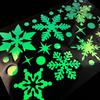 3Sheets Glow In The Dark Snowflake Window Stickers DIY Car Luminous PVC Decal Christmas Home Wall Decoration New Year Party Gift