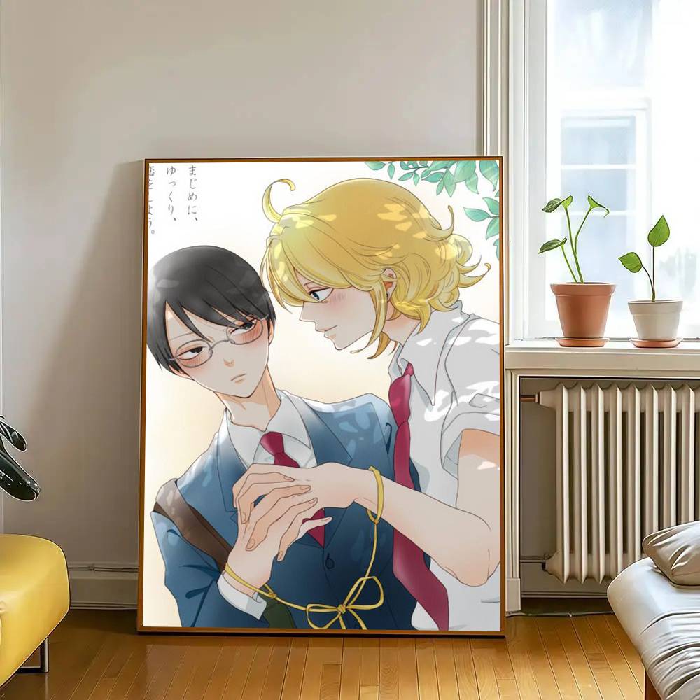 Anime Doukyuusei  Vintage Posters Sticky Retro Kraft Paper Sticker DIY Room Bar Cafe Kawaii Room Decor
