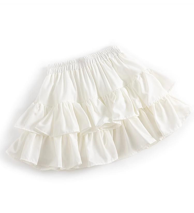 Spring 2025 Women's Black High Waist A-Line Puffy Half Umbrella Skirt