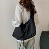 Lightweight Drawstring Crossbody Bag Solid Color Underarm Bag Armpit Bag Oxford Tote Bag  Sports