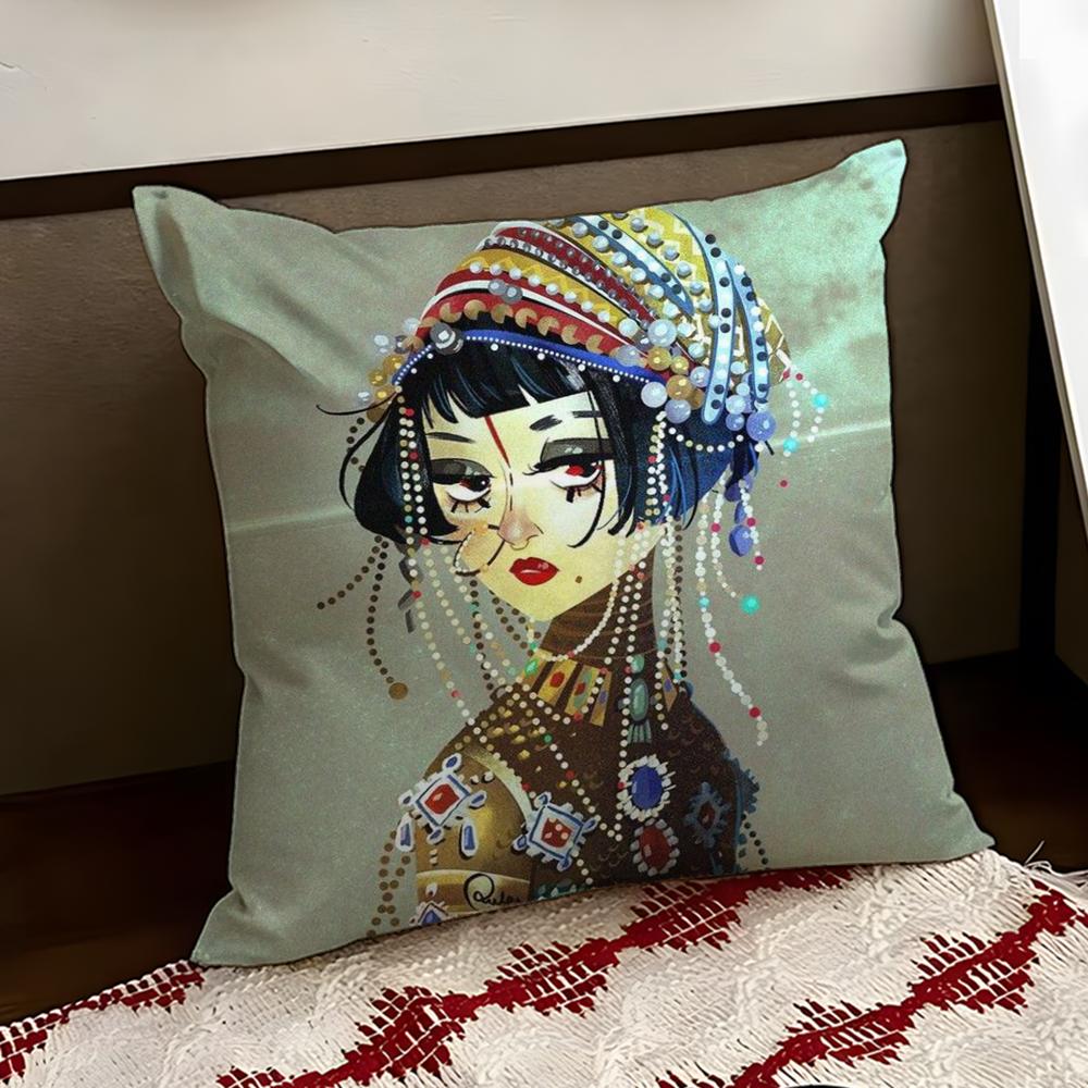 

Love Death Robots Cushion Cover Reversible Soft Durable Pillow Cover Home Car MultiScene Use for Daily Comfort 30X30cm