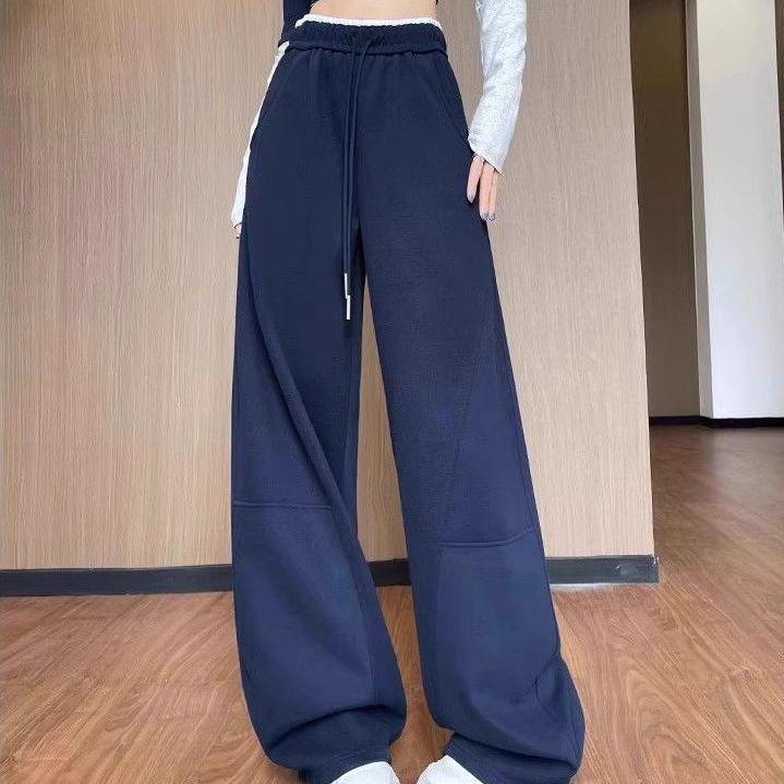 

Women s Lemon Yellow Wide-Leg Trousers, Peony Narrow Straight-Leg Sweatpants - Spring/Autumn 2026 Style. Navy Petite 148-155CM