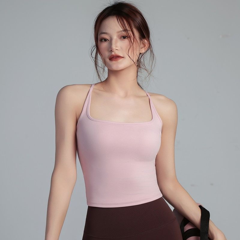 

Спортивное нижнее белье Пояс Нагрудная накладка Жилет Эластичный Быстросохнущий Ударопрочный Цельный Без рукавов I-образная Красивая спинка Одежда для йоги Топ Лето Cloud mud powder L