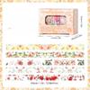 Chunxin Flower Language Boxed Japanese Paper Tape 5*1cm Wide Flowers and Leaves Dividing Line Hand Account Pastoral Flower Tape