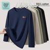 JEANSWEST LIFE Men's Loose Fit Graphic Print Cotton Long Sleeve T-Shirt