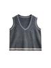 Plus Size Women's Korean Style Sleeveless V-Neck Knit Vest Sweater