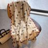 Luxury Brand Double-sided Scarf Women Mrs Winter Warm Cashmere Shawl Scarf Animal Bee Printing Soft Thin Blanket Holiday Gifts