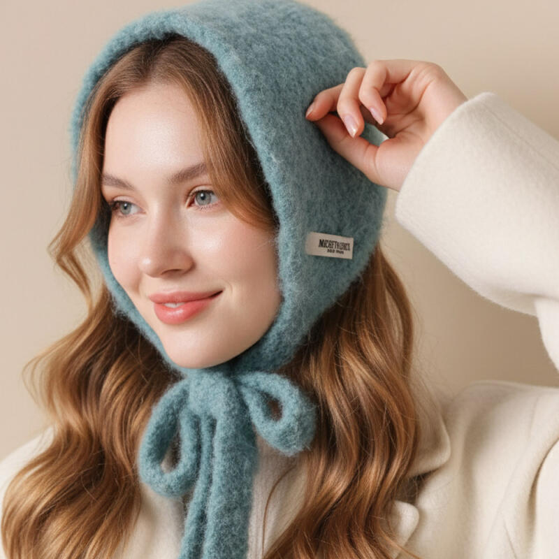 Shaang Earmuffs Winter Women s Bokashi Knit Scarf K255 Light green