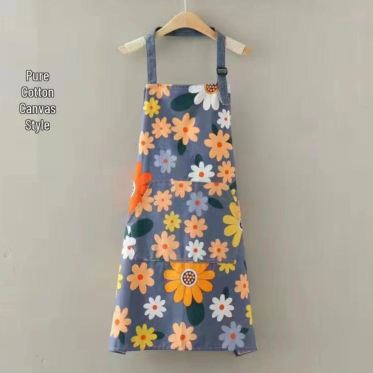 

Adjustable Sleeveless Canvas Apron - Wear-Resistant Neck-Hanging Kitchen Apron One Size