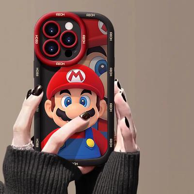 Чехол для телефона с принтом Super Mario, Мягкий ударопрочный чехол из ТПУ для iPhone 17/16/15 Pro Max