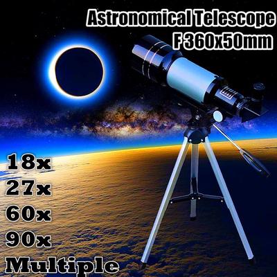 F360/50mm Refractive Astronomical Telescope Monocular Space Outdoor Travel Telescope Photography 90x