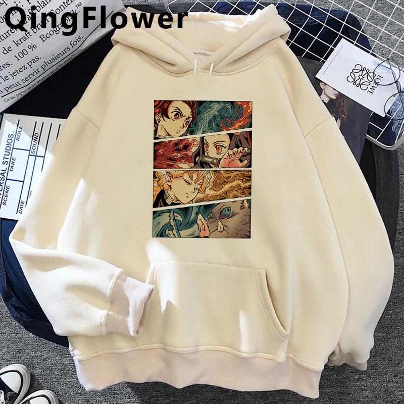 Drăguț Demon Slayer Anime Hanorac pentru femei Rengoku Kyoujurou Estetică Kawaii Kimetsu No Yaiba Nezuko Hanorac unisexga pentru femei