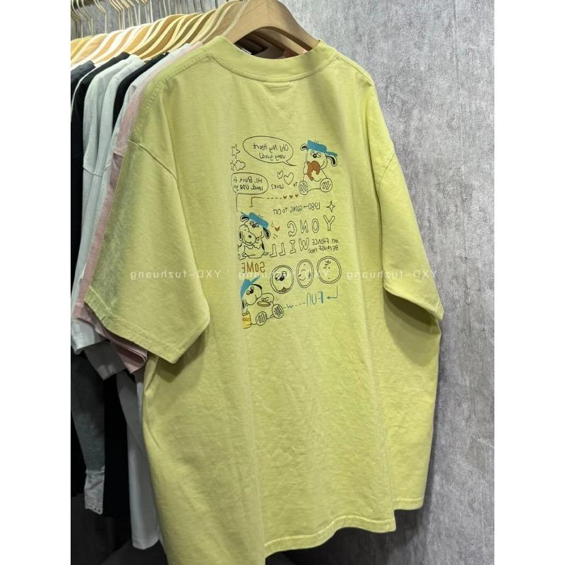 Men White Fireworks Embroidery Crew Neck Short Sleeve Oversized T Shirt