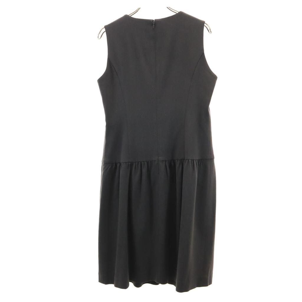 Theory Luxe Made In Japan No Sleeve Knee-length Dress 40 Brown Women Used