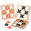 NEU Tic Tac Toe Kinder Gehirntraining Schachbrettspiel aus Holz Tischspiel Lernspielzeug Eltern-Kind Interaktiv Geburtstagsgeschenk