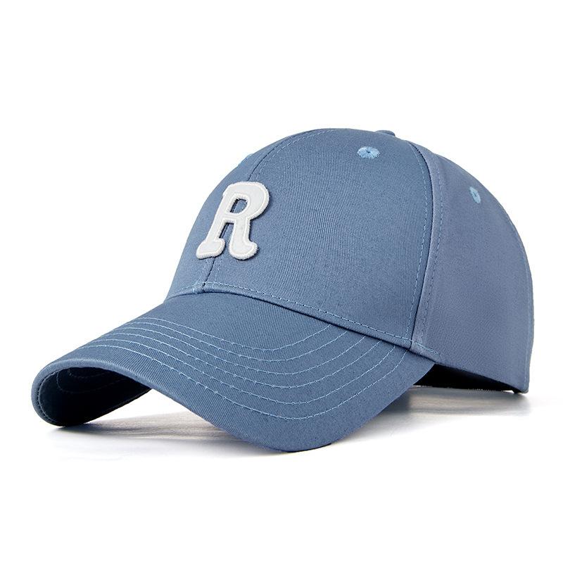 Multi-Color Hardtop R-Letter Baseball Hat Men'S And Women'S Sports Sunshade Sun Protection Moisture Cap Has Large Size