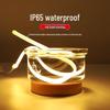 220V High CRI COB LED Strip: Waterproof, Flexible Silicone, IP65 for Living Room & Outdoor Use