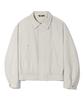 Trillion Twill Rivet Blouson Zip-Up Jacket (Cream)