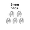 Stainless Steel U Type Cable Clip Set 5Pcs M2 M4 M5 M8 Sizes for Automotive Wire Fixing Home Wiring Projects