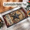 American Patriotic Theme Crystal Velvet Rug Personalized Custom Name Text Soft Floor Mat Home Decor