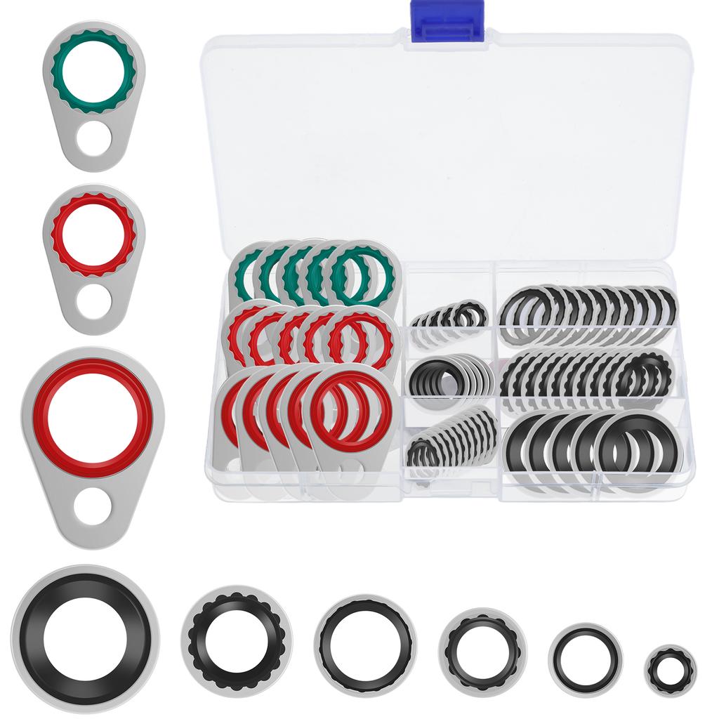 Car A/C O Ring Kit Corrosion Resistant Air Pump Gasket Sealing Air Conditioner Gasket Auto Air Conditioning System Repair Tool