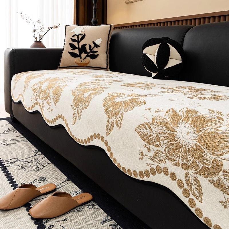 Special-Shaped Sofa Cushion Light Luxury High-End Sense New Four-Season Universal Non-Slip Leather Sofa Seat Cushion Cover Cloth Towel