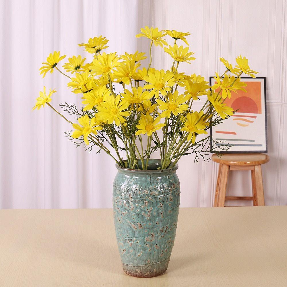Multi-color Silk Small Daisy Flowers Long Branch Simulation Daisy Flowers  Wedding Decor