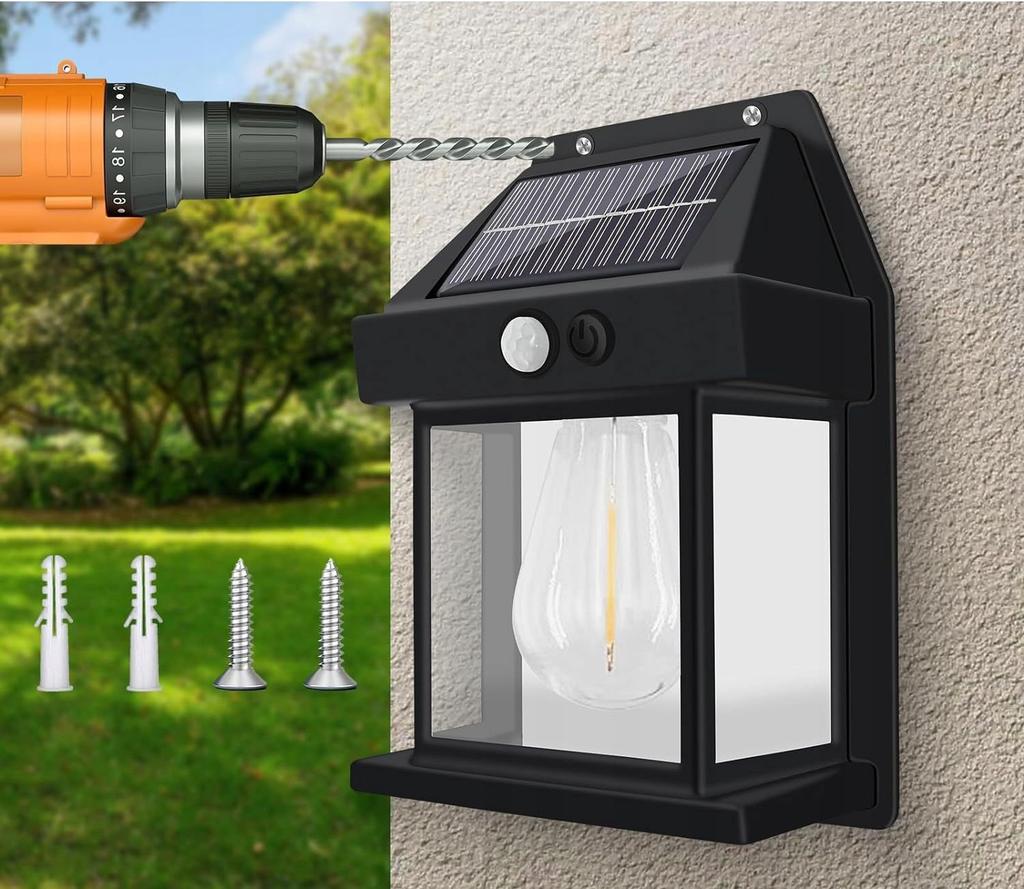Solar Garden Lamp Wall-Mounted Terrace Lamp Facade 1200Mah Ip65 21Cm