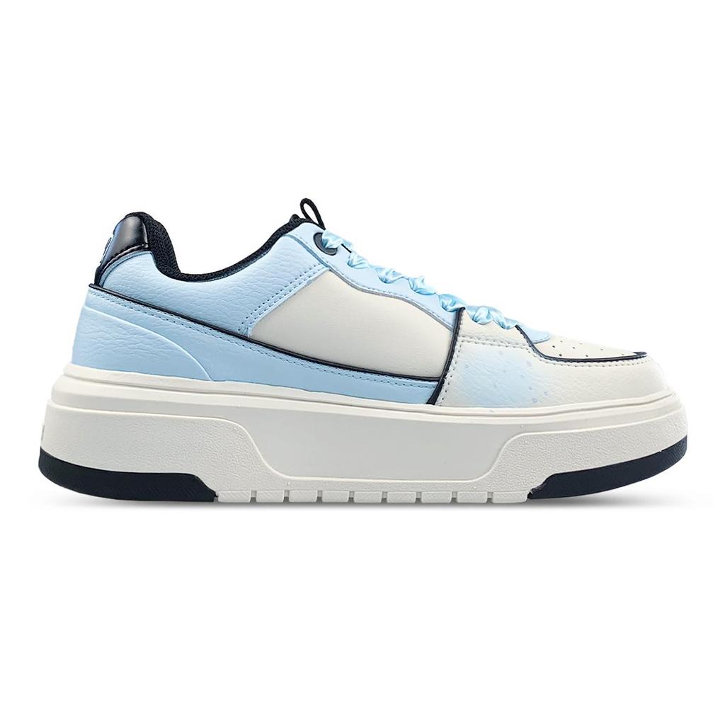 MLB Chunky Liner Abrasion Resistant Slip Resistant Low Top Skateboard Shoes Unisex Black White Blue 3ASXCA12N-50WHS(Team652-M)