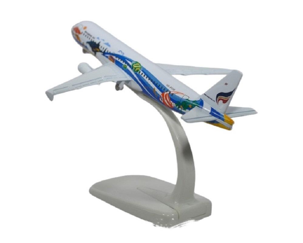 Replica Simulation Metal Aircraft Model 20cm A320 Bangkok Plane Model With Landing Gear Alloy Material Aviation Gift Home Decor