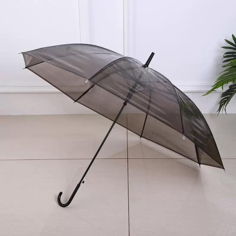 Paraguas Transparente para Mujer, Doble Uso para Sol y Lluvia, Resistente y Duradero, Manual, Resistente al Viento, Elegante, Diseño de Nicho, Mango Largo