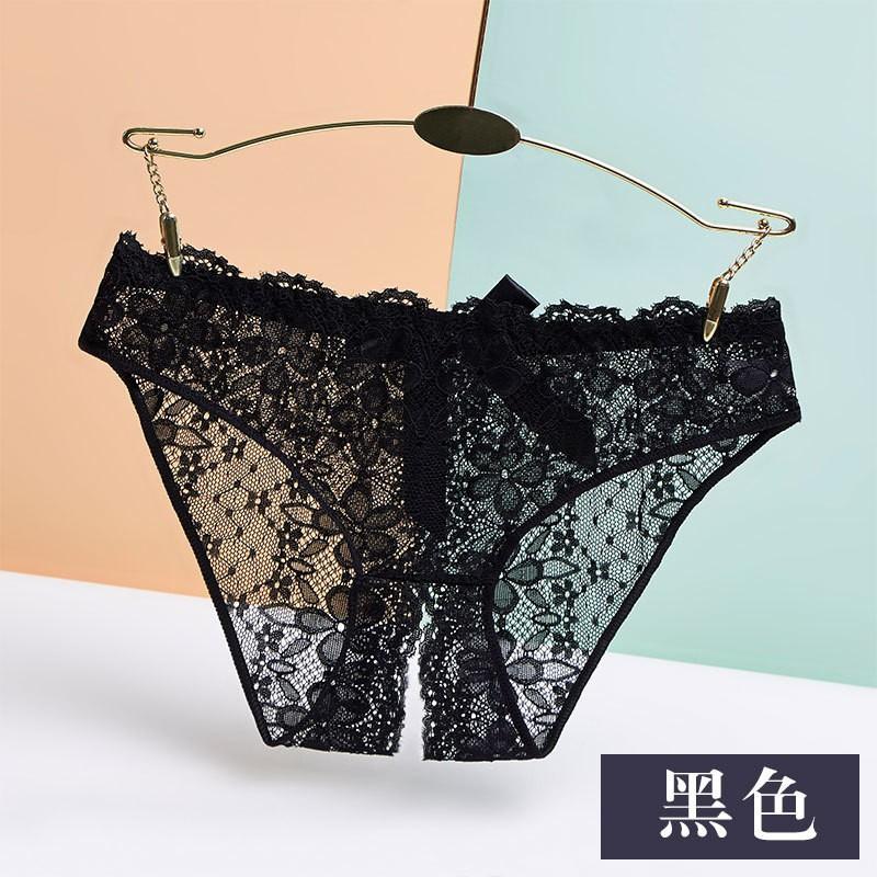 Fan Lei, sexy underwear women's lace panties low waist thin open gear free thong briefs d033