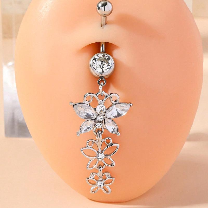 Multi-Color Butterfly Belly Button Ring - Personalized Fashion Piercing Jewelry