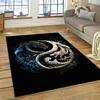 Yin og Yang 3D Naturaliser Kinesisk Tai Chi Teppe for Hjem Stue Soverom Sofa Dørmatte Dekor, Lekeområde for Barn Sklisikker Matte