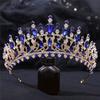Baroque Gorgeous Crystal Tiaras and Crowns Bride Headdress Royal Queen Bridal Diadem Princess Wedding Crown Hair Jewelry