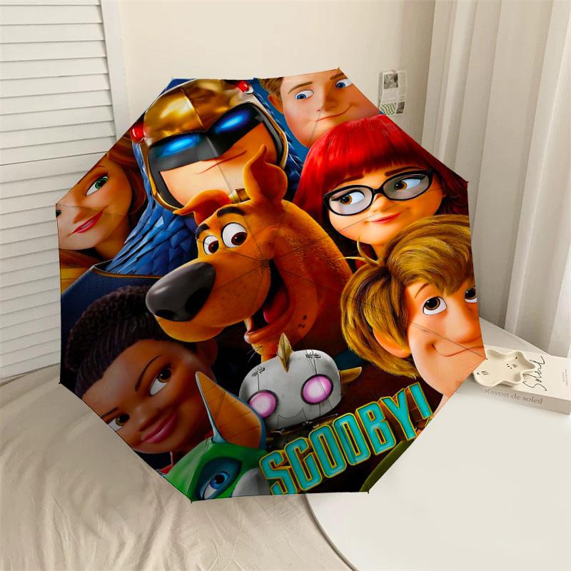 

1pc Scooby-Doo Mystery Automatic Open/Close Umbrella Compact Folding Umbrella with 8-Rib Shaft lightweight esign, for Women/Men1240A