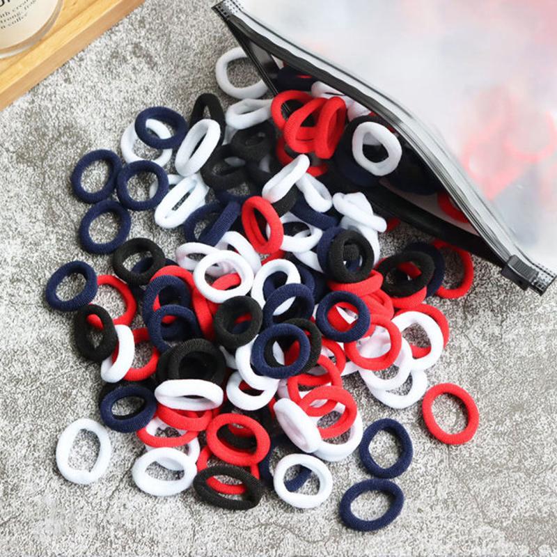 50/100 Stück Kinder elastische Haarbänder Mädchen Gum Scrunchie Gummiband für Kinder Nylon Haargummis Stirnband Baby Haarschmuck