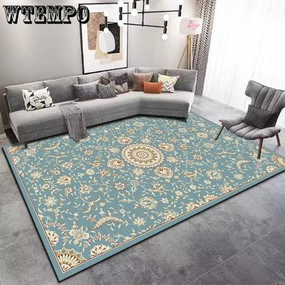 Retro Living Room Carpet Home Bedroom Bedside Carpet Anti Slip and Dirt Resistant Sofa Coffee Table Carpet